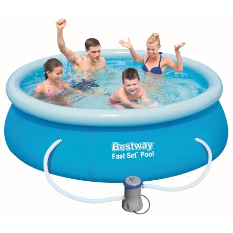 Bestway 57268 Piscina gongiabile Fast Set cm. 244x66 capacità lt. 2300 completa di pompa filtrante