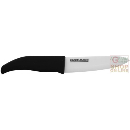 FACKELMANN COLTELLO UNIVERSALE CON LAMA IN CERAMICA E MANICO IN SOFT GRIP NERO CM. 20 NIROSTA CERAMIC