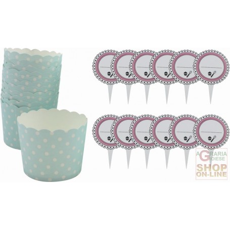 FACKELMANN DECORAZIONE IN CARTA PER CUP CAKE MUFFIN CON DECORAZIONE. 24 PZ ART. 42855