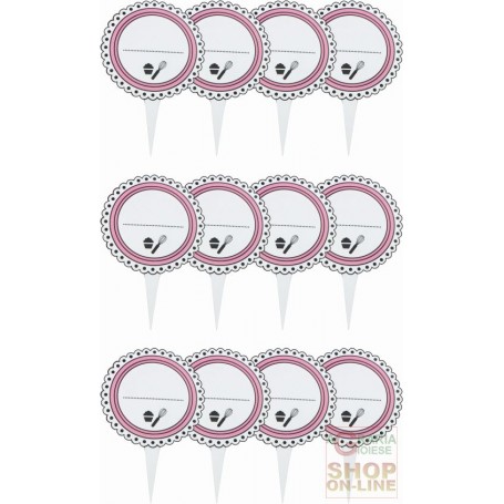 FACKELMANN DECORAZIONE PER CUP CAKE MUFFIN 12 PZ. ART. 50668