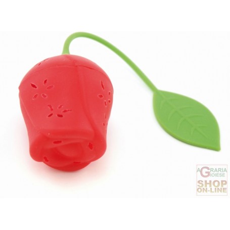 FACKELMANN INFUSORE PER TÈ TISANE 5 PER 5 CM IN SILICONE. A FORMA DI ROSA ART. 49137