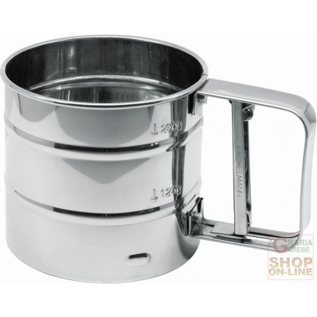 FACKELMANN SPARGIFARINA ZUCCHERO A VELO JUMBO IN ACCIAIO INOX MISURA: 125, 250, 350 GR. 10X14X9,5 CM