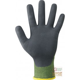 GUANTO IN NYLON PALMO RICOPERTO IN LATTICE SCHIUMATO COLORE VERDE NERO TG 8 9 10