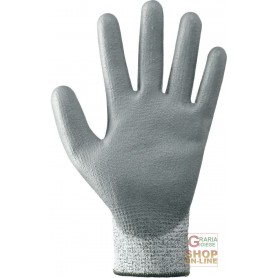 GUANTO IN TESSUTO SINTETICO DYNEEMA® INTERAMENTE RICOPERTO IN POLIURETANO TG M L XL COLORE GRIGIO