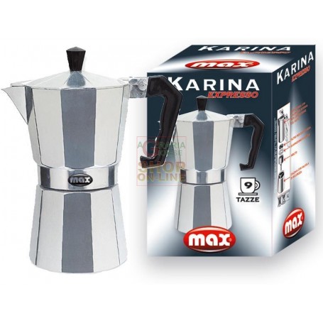 MAX CAFFETTIERA ALLUMINIO 9 TAZZE