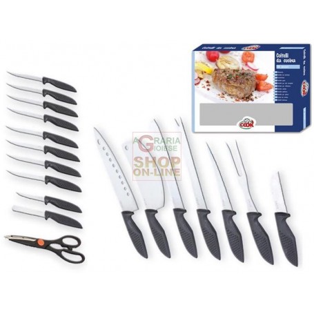 MAX CONFEZIONE COLTELLI CUCINA - 18 PZ