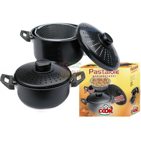 MAX SET 2 PASTAIOLE + CESTELLO FRITTURA