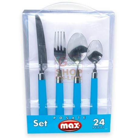 MAX SET 24 POSATE 4 COLORI ASSORTITI