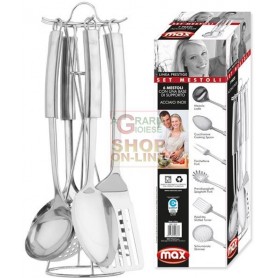 MAX SET MESTOLI 6PZ C/APPENDINO INOX