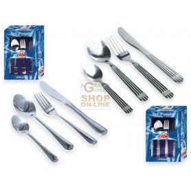 MAX SET POSATE INOX 24 PEZZI - ASSORTITE