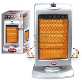 MAX STUFA ALOGENA VULCANO 1200 W SILVER