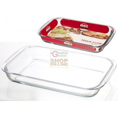 MAX TEGLIA RETTANGOLARE 2.9LT DIM.39X24X6 CM