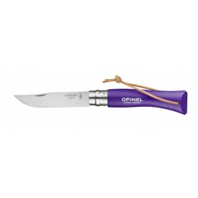 OPINEL COLTELLO N. 7 INOX CON MANICO VIOLET CON LACCETTO