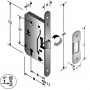 PATENT SERRATURA B.SOFT 8/90 SCROCCO CENTRALE BLOCCABILE E50 OTTONATA MM. 50