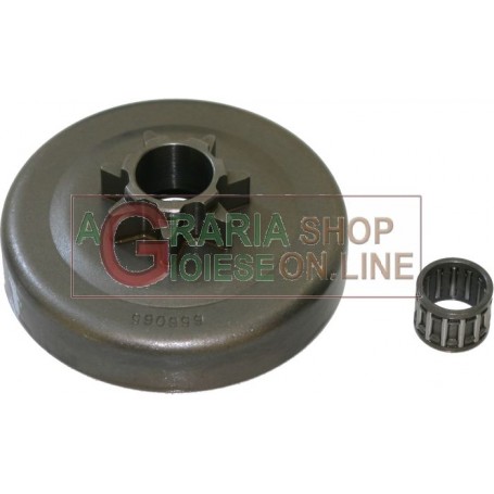 PIGNONE CAMPANA FRIZIONE DENTATO CON ATTACCO POMPA .325 7 DENTI DIAM. 72,5 mm.