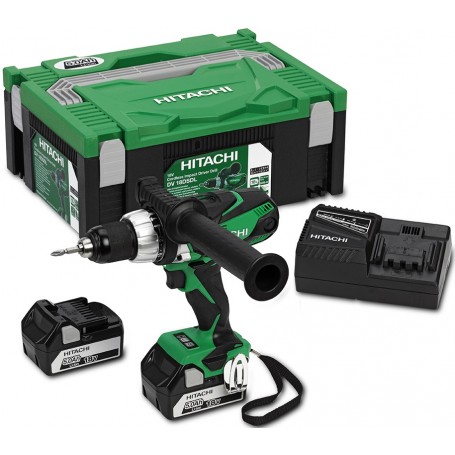 TRAPANO AVVITATORE CON PERCUSSIONE HITACHI DV18DSDL 18V 5Ah CON 2 BATTERIE A LITIO LI-ION