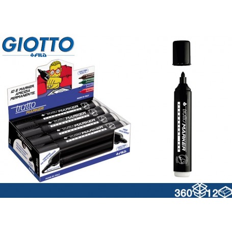 TRATTO MARKER TOND.NERO 12PZ AST.360/12