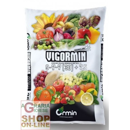 VIGORMIN CONCIME ORGANO MINERALE 9.7.7 (30)+7,5 KG. 25