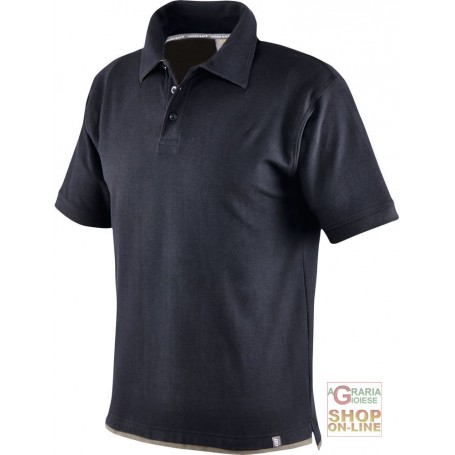 MAGLIETTA POLO 100% COTONE CARDATO GR 190 COLORE NERO TORTORA TG S XXL