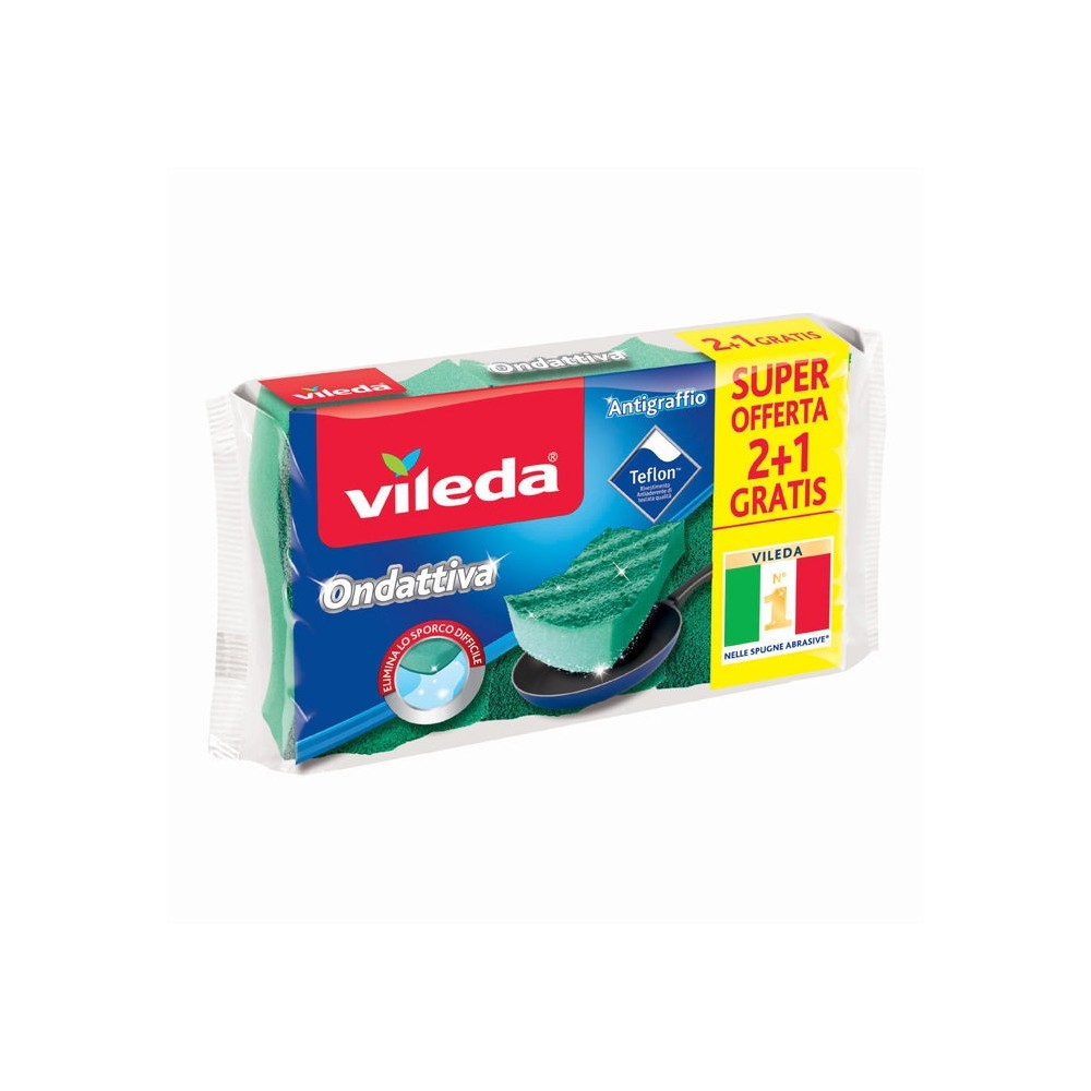 VILEDA SPUGNA ONDATTIVA MILLEUSI 2+1 pz. - Chiara De Caria shop on line