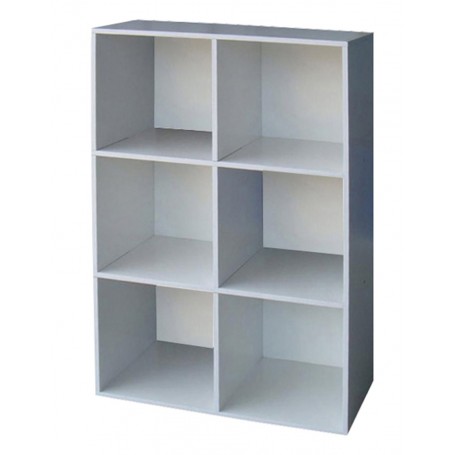 LIBRERIA MODELLO CUBO 6 BIANCO cm.61x91h.