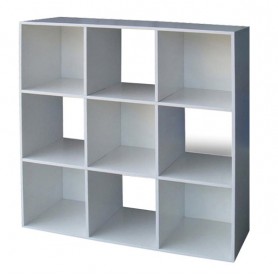 LIBRERIA MODELLO CUBO 9 BIANCO cm.91x91h.