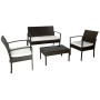 SALOTTO BOULEVARD IN POLIRATTAN BB780 colore marrone