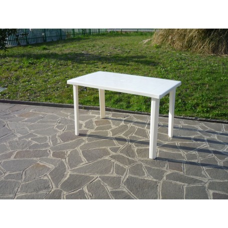 TAVOLO RESINA cm.120x70 COLORE BIANCO